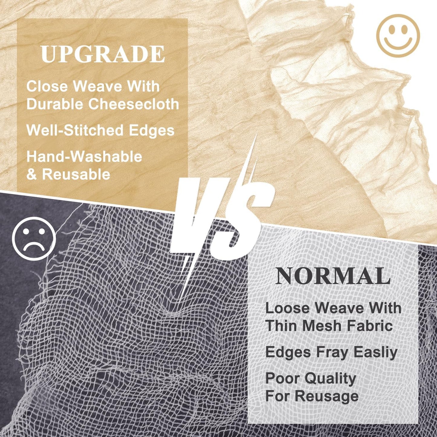 Asee'm Cheesecloth Table Runner 120 Inches Long Sand Boho Gauze Cheese Cloth Runner 10FT Rustic Sheer Fall Table Runners for Thanksgiving Wedding Party Baby Shower Decoration