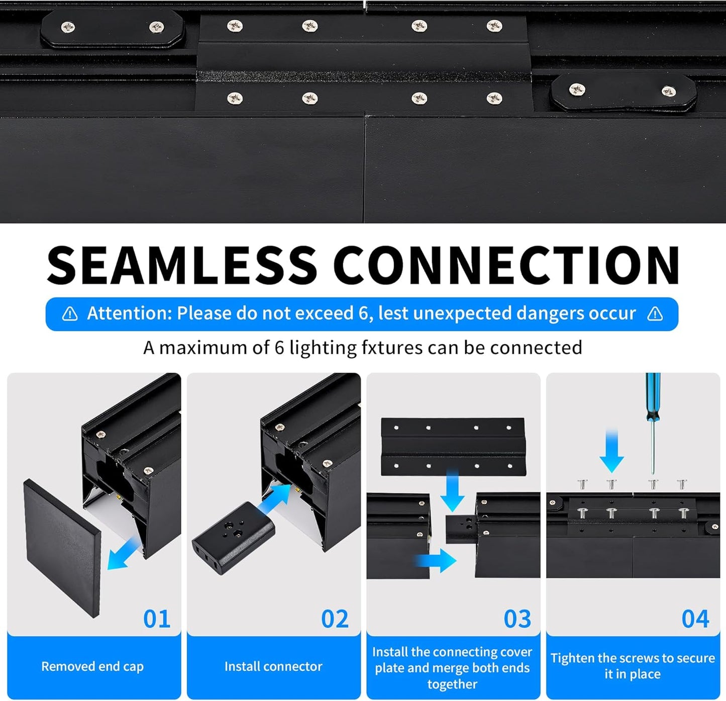 8FT LED Linear Light, 100W 15000lm Dimmable Suspended Linear Light, Linkingable Connection, 3000-6000K Color Changing, Prefect for Office Shop, Gym ETL-Listed 2-Pack