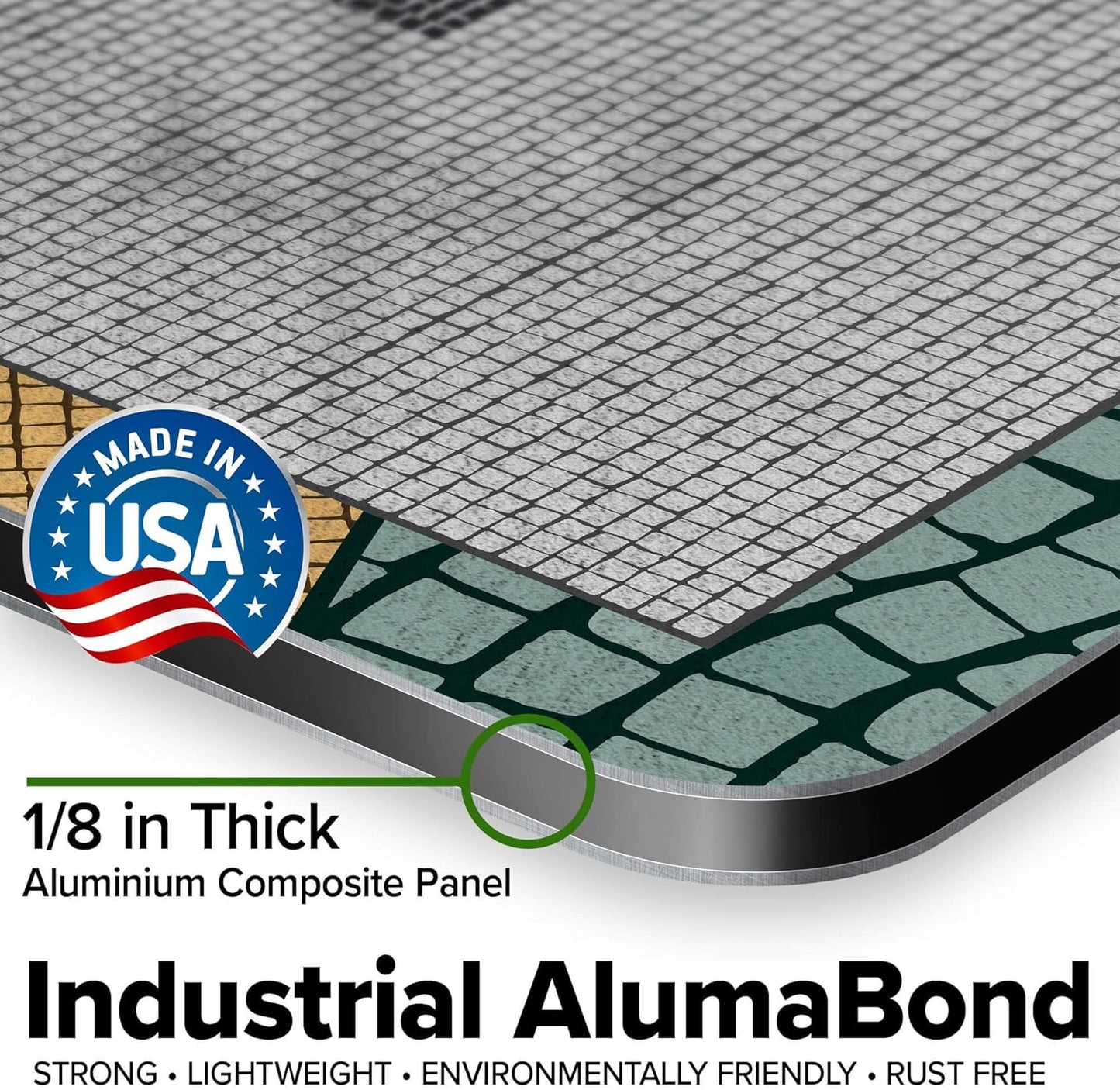 Custom Sign, Custom Street Sign, 11 Font Colors, 13 Font Styles, 4 Hole Options, 22 Sizes, 24x24 Inches, Rust Free DiBound, Fade Resistant, Made in USA by My Sign Center (Fauxsaic 2)