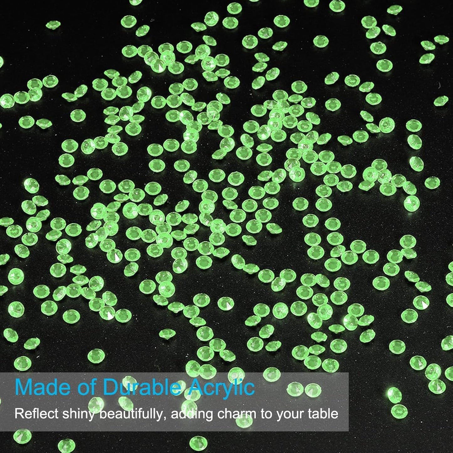 PATIKIL 10000 Pcs Wedding Table Scatter Confetti Crystals 4.5mm Acrylic Diamonds Vase Fillers Gems for Table Centerpiece Decorations Party Vase Beads, Light Green