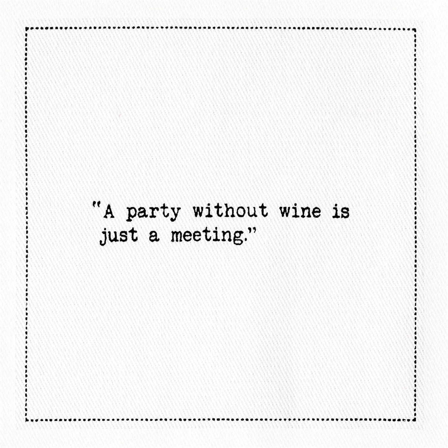 Five Star Napkins Wine Quotes, White Cotton Cocktail Napkins, Beverage Napkins, Bar Napkins, Cloth Napkins, Party Napkins, Events, Holidays, Weddings, Birthdays, Disposable, 4.5" x 4.5"- (50x)