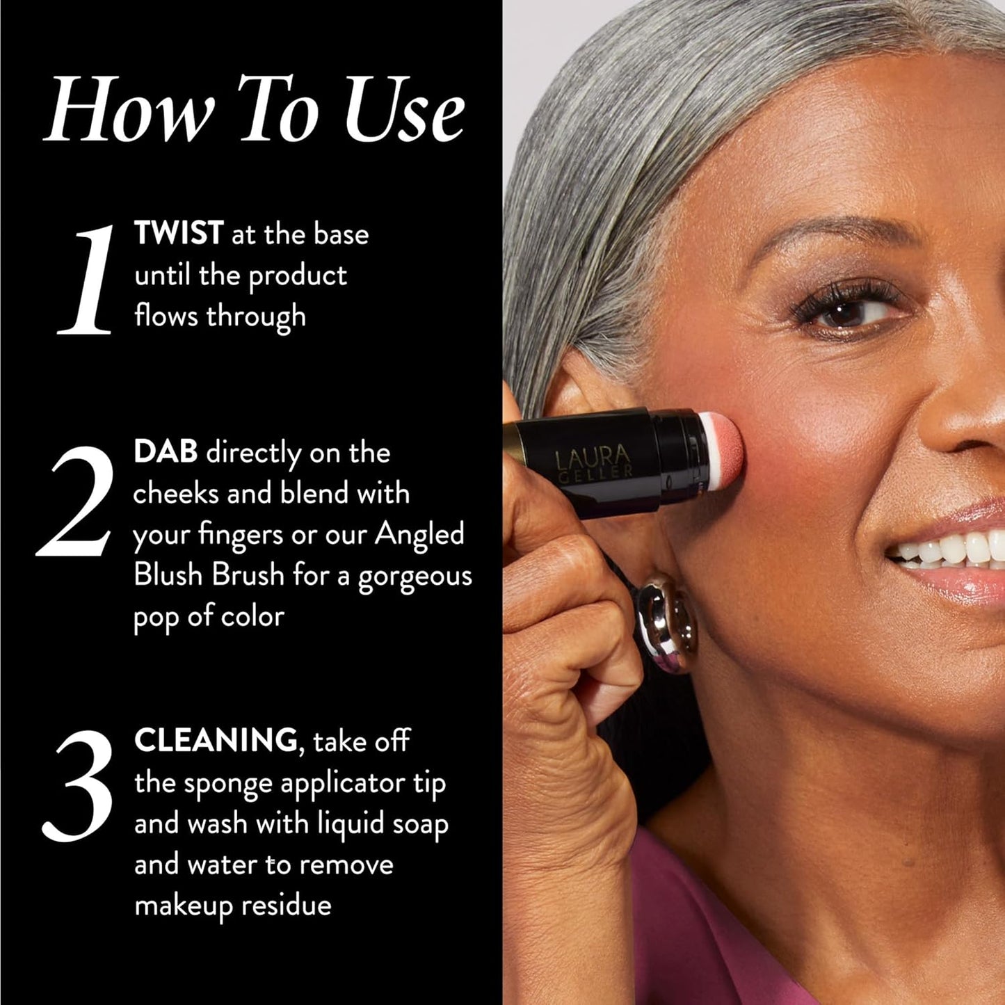 LAURA GELLER NEW YORK Serum Blush Tint, Lightweight Liquid Blush for Cheeks, Weightless Watercolor Sheer Finish, Beautiful Blossom