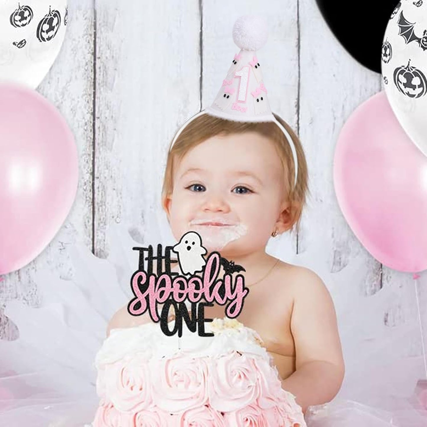 WAOUH Half Birthday Hat - Bow Cake Smash Crown for 6 Month Baby, Mini Photo Prop