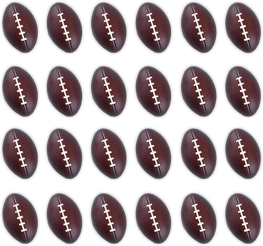 Super Z Outlet Mini Foam Sports Balls 24 Pack for Kids Adults Mini Baseball Football Basketball Soccer Stress Bulk Toy Game Party Decoration Small Relaxable (Football)