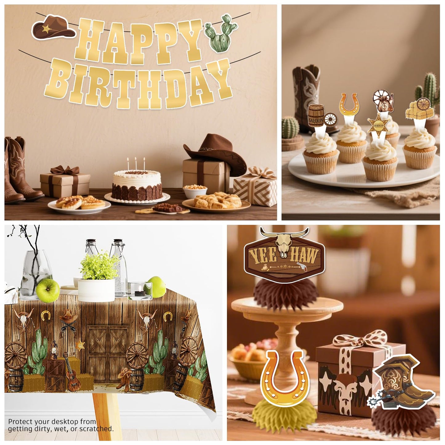 Western Birthday Party Decorations disposable tableware for Rodeo Party