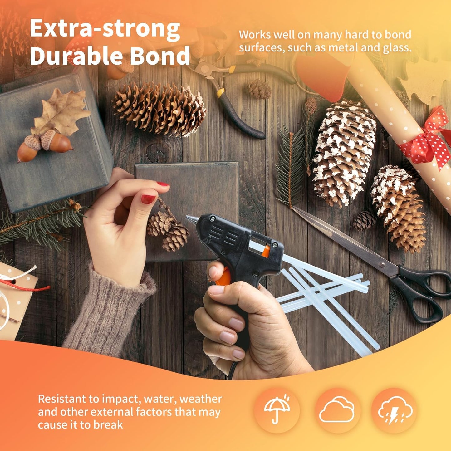 MATUFF Mini hot Glue Gun Sticks – 120 Pcs Clear hot Glue Sticks Dia 0.27” x 8” Long Mini Glue Stick, All-Purpose Glue Sticks Bulk for Crafting, Scrapbooking & More - Compatible with Most Glue Guns