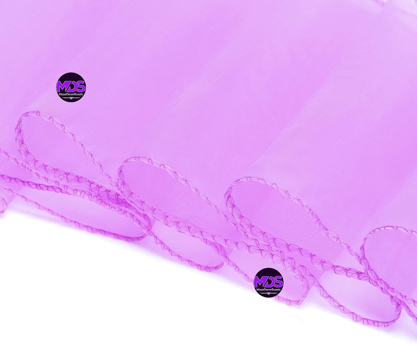 MDS Pack of 200 PCS Organza Chair Sashes Wider Dining Chair Bows Ribbon Tie Back for Wedding Party Birthday Bridal Shower Reception Event Banquet Home Chair Cover Decoration - Light Purple