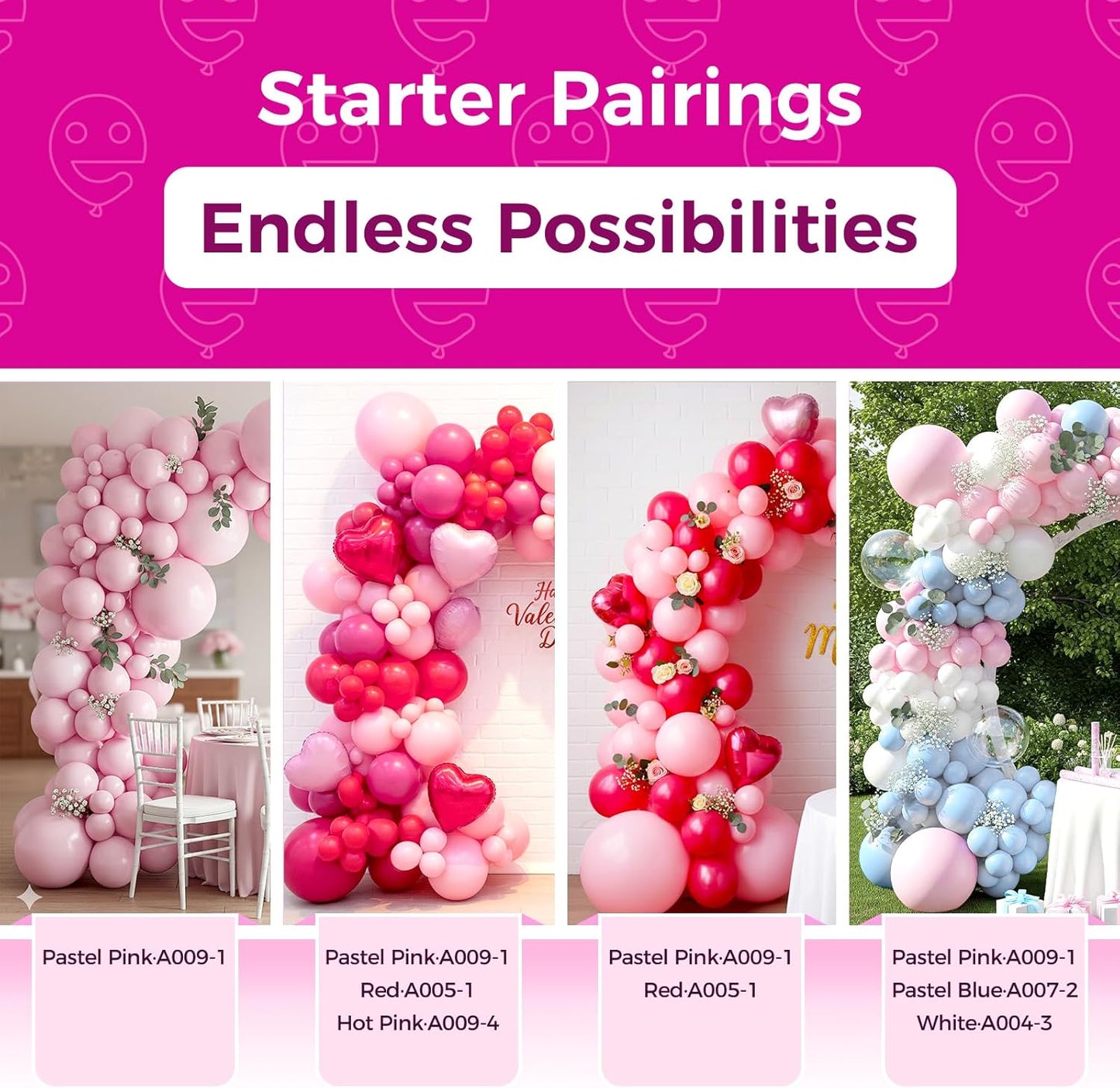 Bezente Pastel Pink Latex Party Balloons - 150 Pack 5 inch Round Helium Light Pink Small Bridal Pink Balloons for Gender Reveal Bridal Shower Birthday Wedding Anniversary Party Decoration