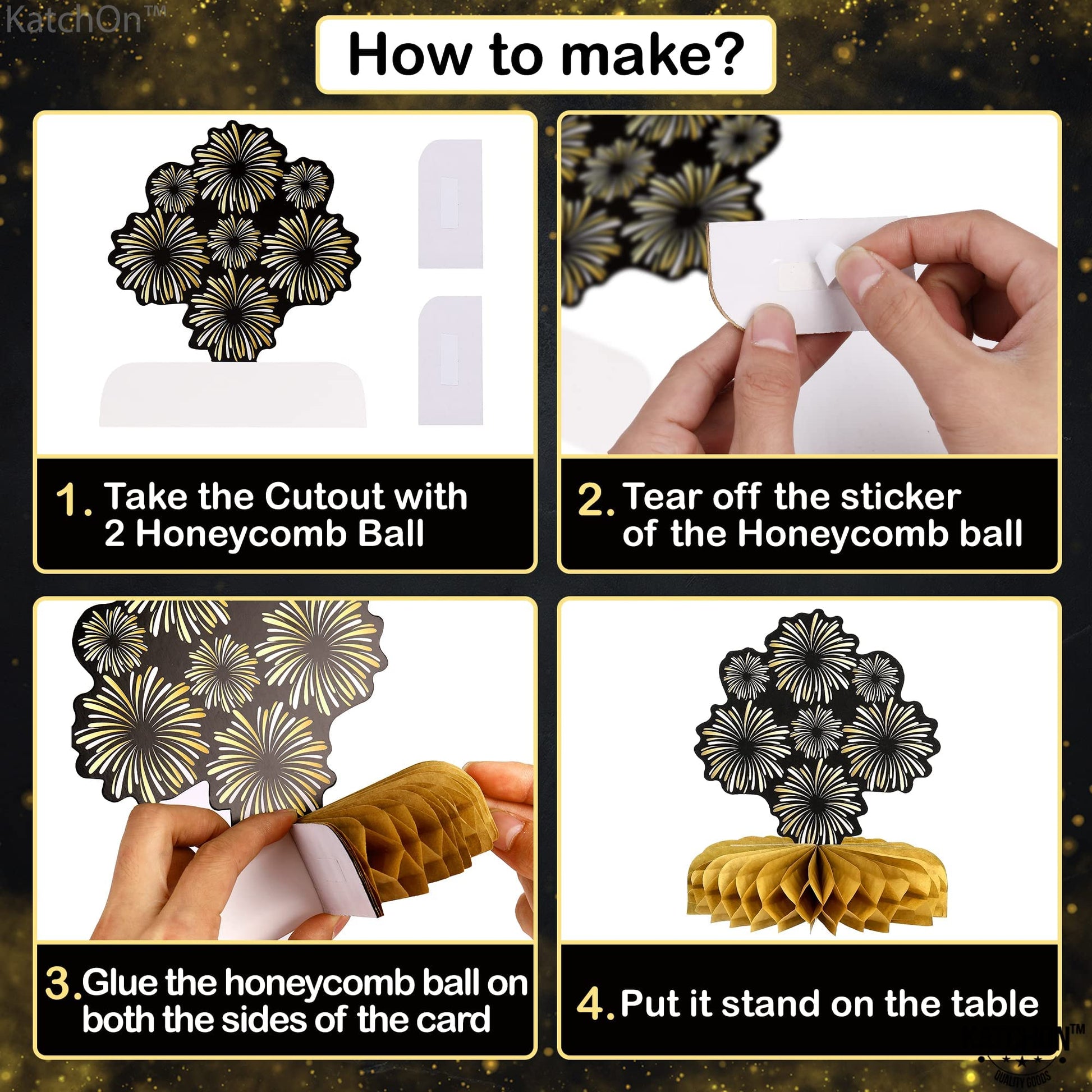 KatchOn New Years Centerpieces for Tables, Pack of 9