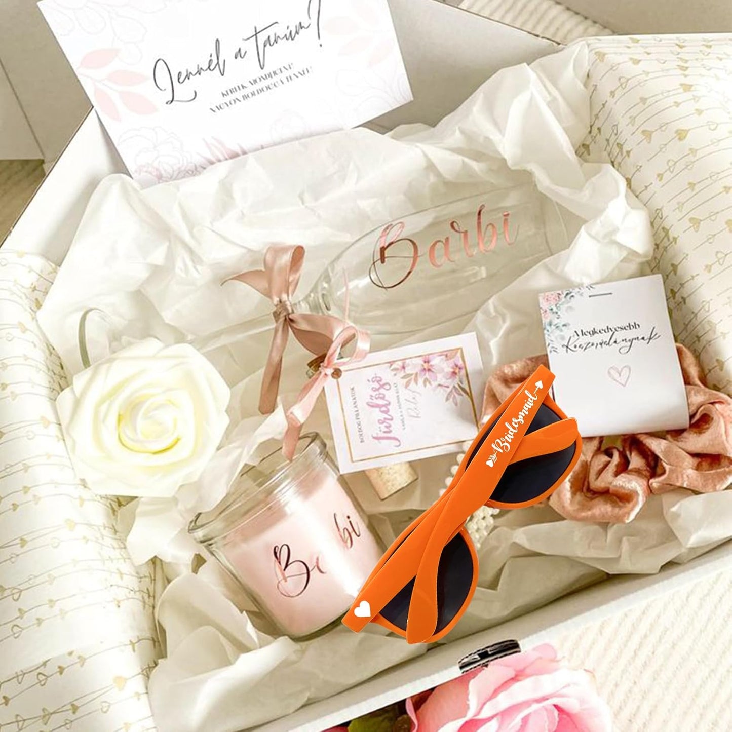 LADY&HOME 10 Pack Bachelorette Sunglasses,Bride Bridesmaid Sunglasses for Bachelorette Party Favors Bridesmaid Proposal Gifts (Terracotta)