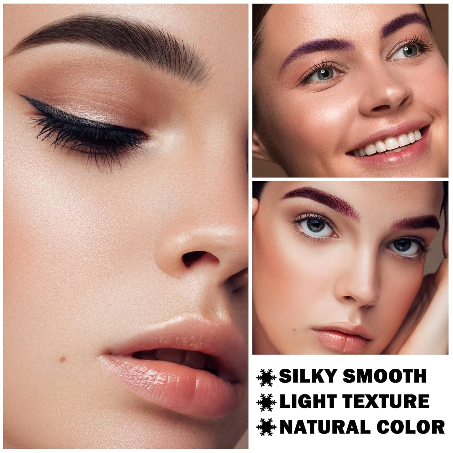 Eyebrow Pomade Cream,Brow Pomade Gel Naturally Long Lasting Waterproof,Delicate and Smooth Eye Brow Makeup Cosmetics with Eyebrow Brush - Magenta