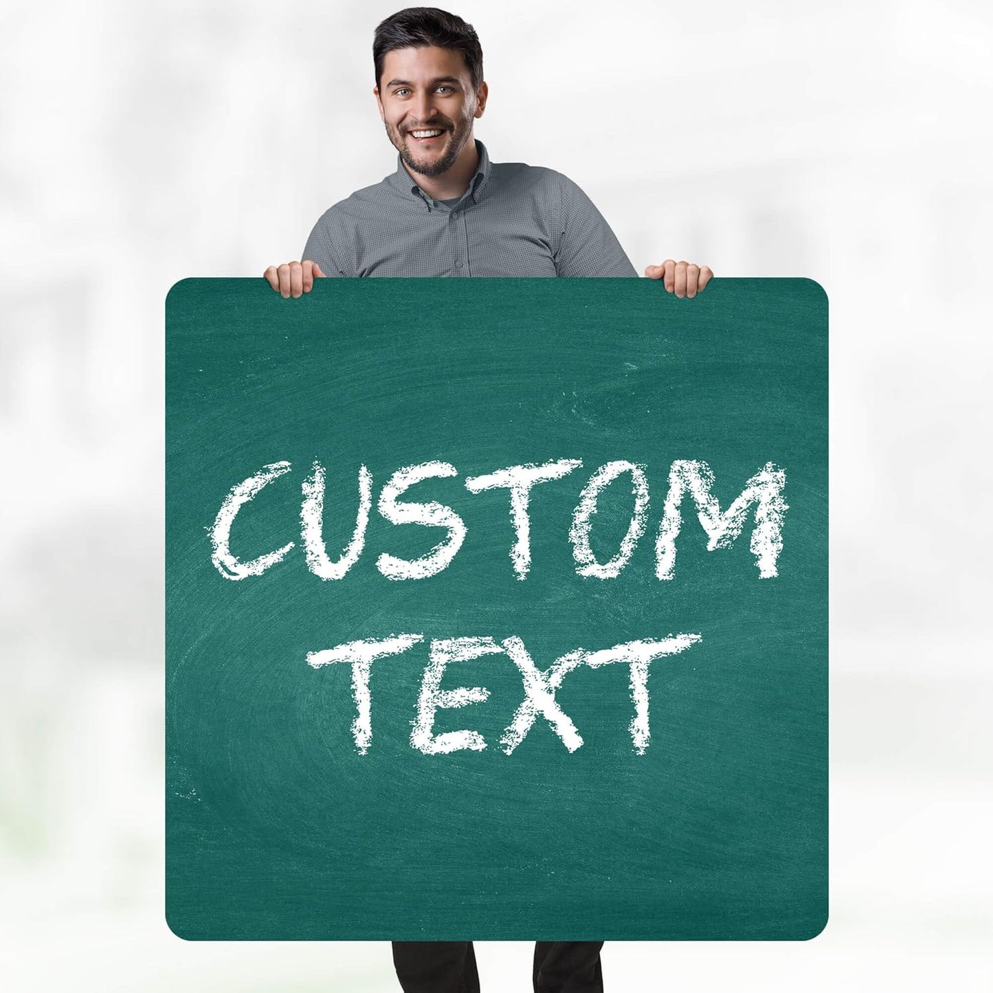 Custom Sign, Custom Street Sign, 11 Font Colors, 13 Font Styles, 4 Hole Options, 22 Sizes, 36x36 Inches, Rust Free DiBound, Fade Resistant, Made in USA by My Sign Center (Chalkboard Green)