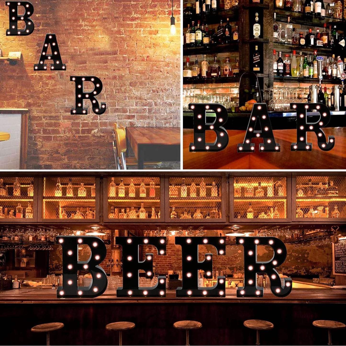 OYCBUZO Light Up Black Alphabet Marquee Letters Sign LED Marquee Number Lights Sign for Night Light Home Bar Christmas Lamp Birthday Party Wedding Decoration Z