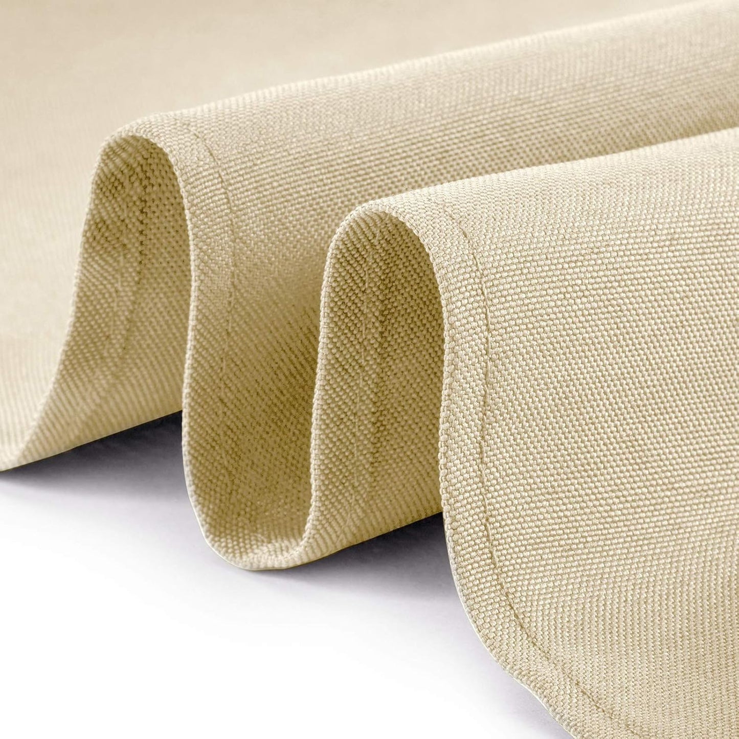 Lann's Linens - 10 Premium 90" x 132" Tablecloths for Wedding/Banquet/Restaurant - Rectangular Polyester Fabric Table Cloths - Beige
