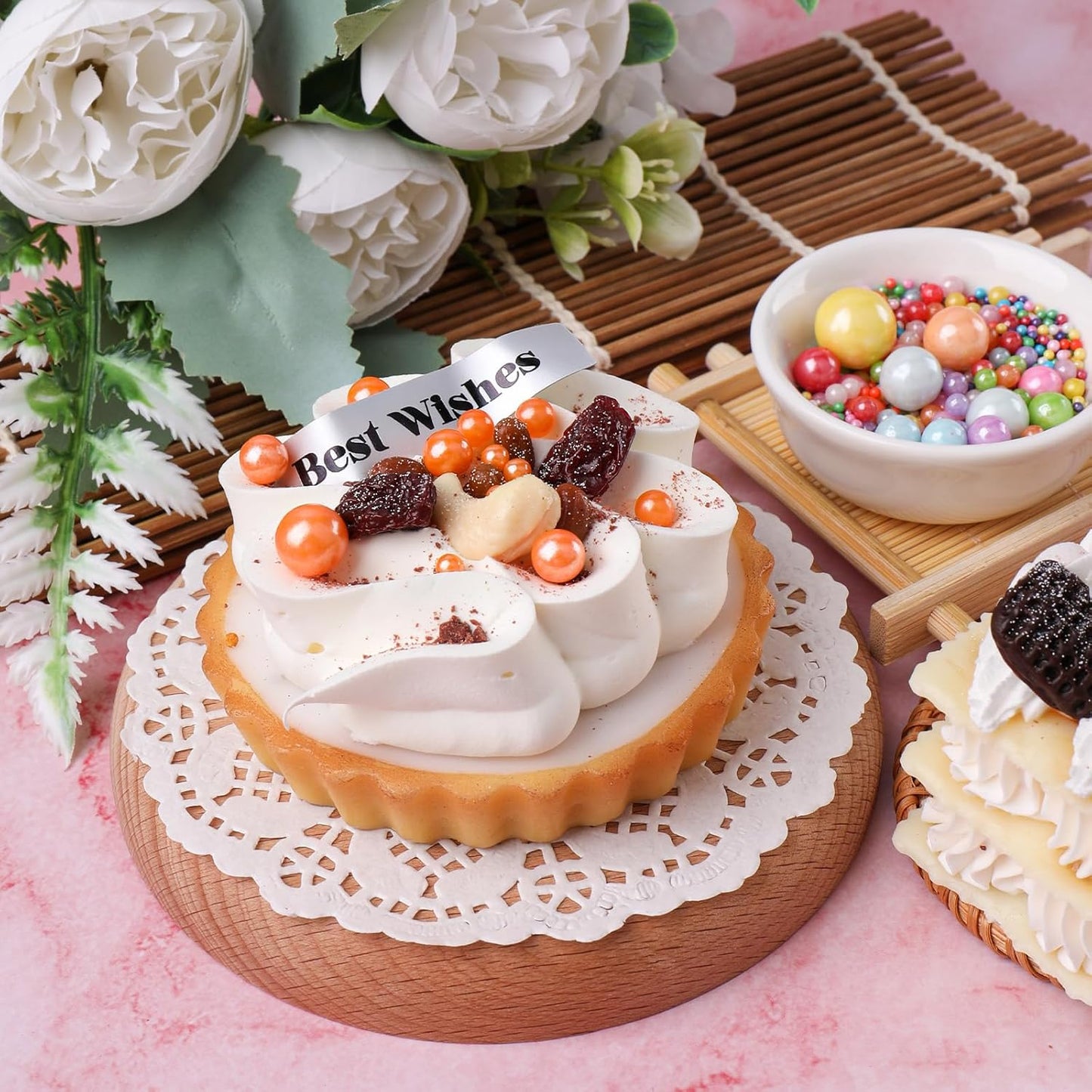 Yellow Pearl Sprinkles for Cake Decorating, 11.3 Oz Edible Pearls Sugar 4 Sizes Gift Box Set for Baking Cookie Ice Cream Cupcake Toppings