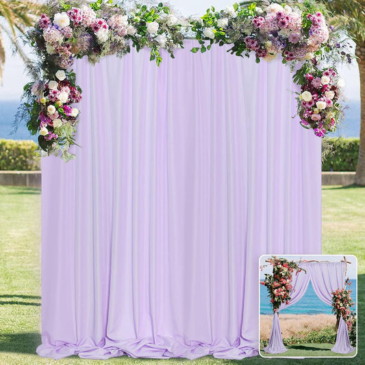 MYSKY HOME 10ft x 10ft Purple Background Curtains - Drapes for Parties, Weddings, Stage & Baby Showers - 2 Panels with Rod Pocket