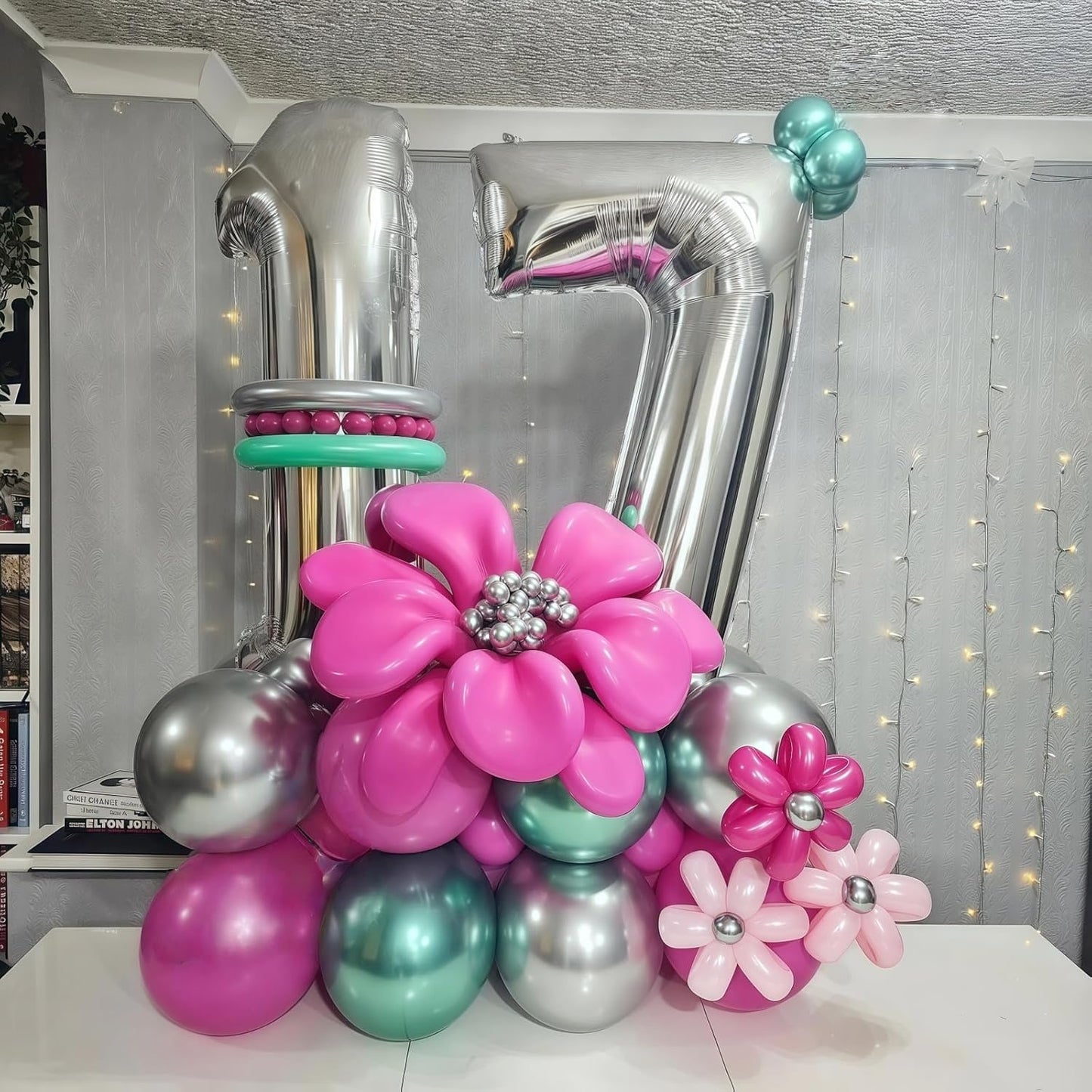 Silver 12th Birthday Balloons for Boys, 40 Inch Mylar Self Inflating 12 Balloon Number, Big Foil 1 and 2 Helium Balloons for Women Girls 21st Birthday Party Decorations Anniversary Decor Supplies