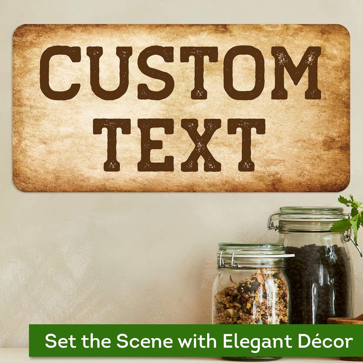 Custom Sign, Custom Street Sign, 11 Font Colors, 13 Font Styles, 4 Hole Options, 22 Sizes, 6x12 Inches, Rust Free DiBound, Fade Resistant, Made in USA by My Sign Center (Vintage)