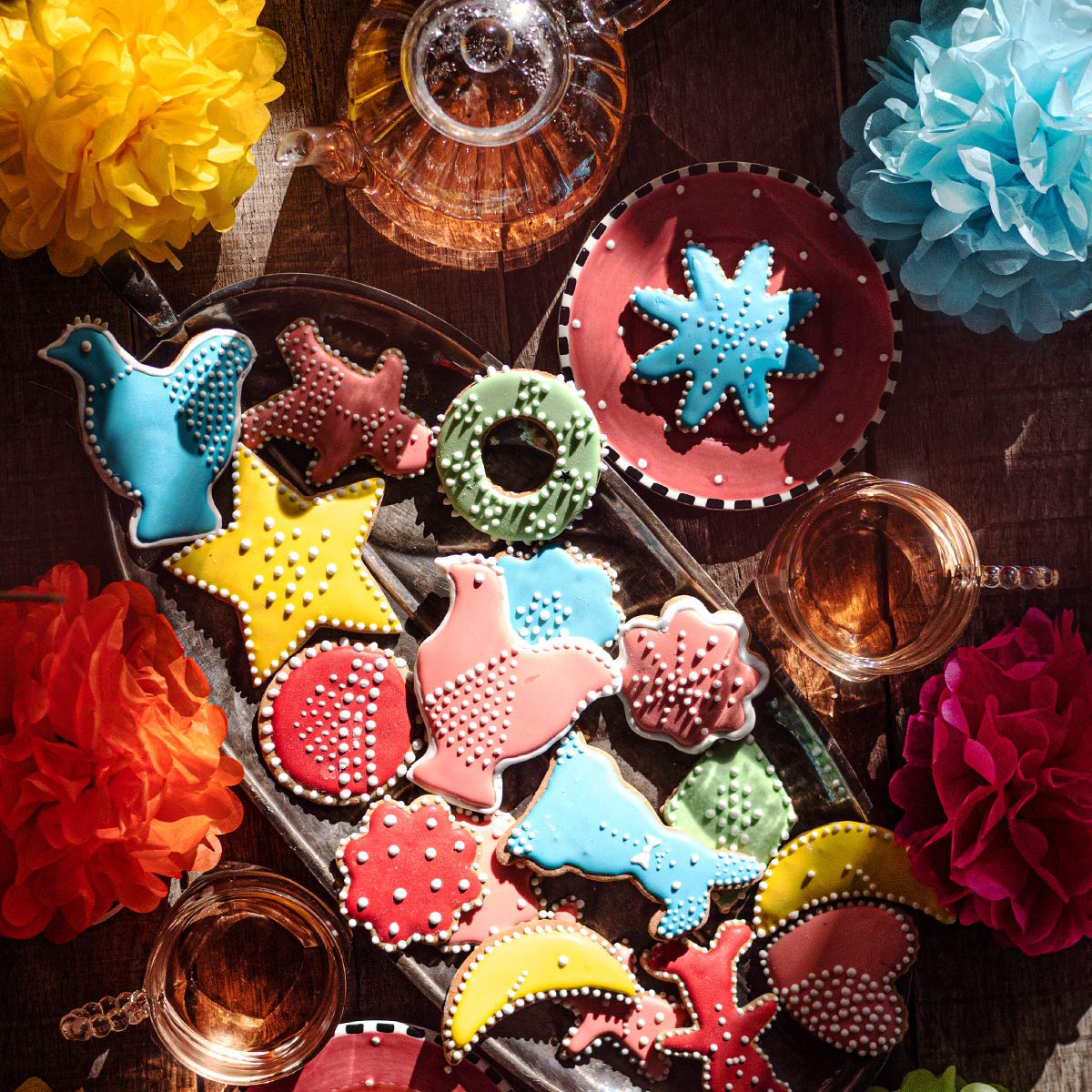 Tissue Paper Pom Poms - Large Tissue Paper Flowers for Fiesta Parties, Baby Shower Decorations