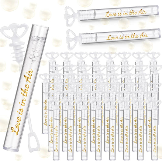 150 Pcs Bubble Wands Bulk for Wedding Party Mini Heart Wand with Bubble Solution for Wedding Bridal Showers Valentine Anniversary Graduation Birthday Supplies(White,Love)