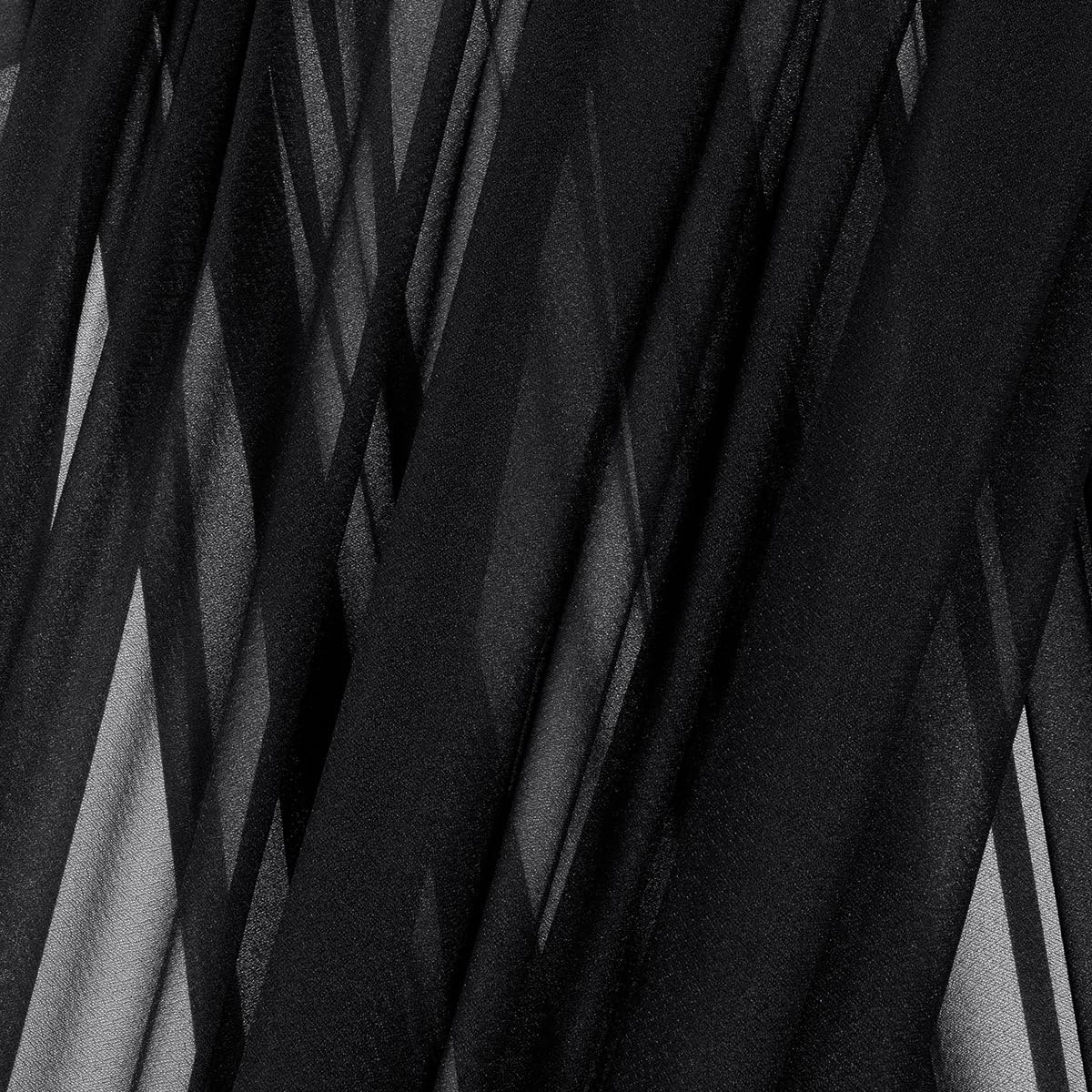 MLMC Black Wedding Arch Draping Fabric 2 Panels 29" x 20 FT Extra Long Gauze Drapes Sheer Backdrop Curtains 6.6 Yards Outdoor Drapery Panels for Wedding Ceremony Party Ceiling Decoration