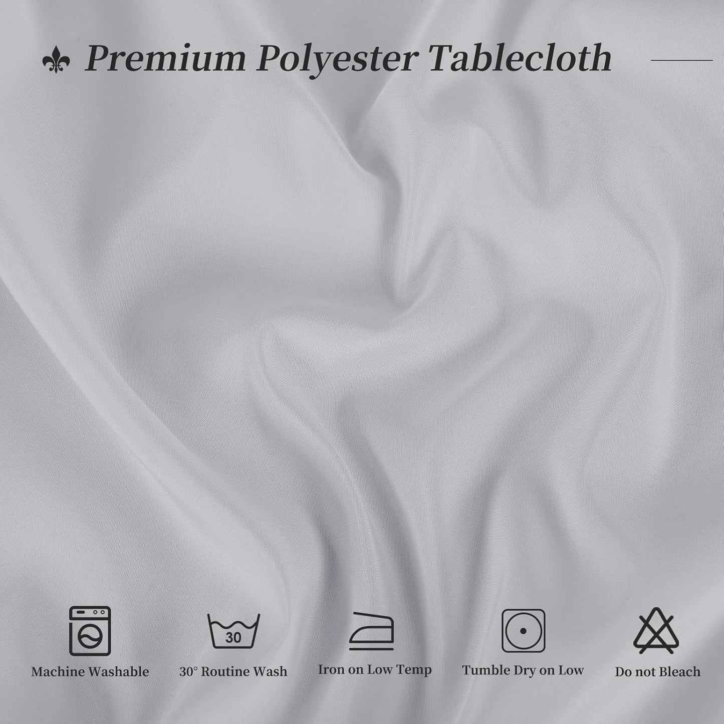 12 Pack Round Tablecloth 90 Inch - Light Grey Polyester TableCloth for Round Table, Premium Light Grey Tableclothes Washable Fabric Table Cover for Wedding Party Banquet Restaurant Reception Dining