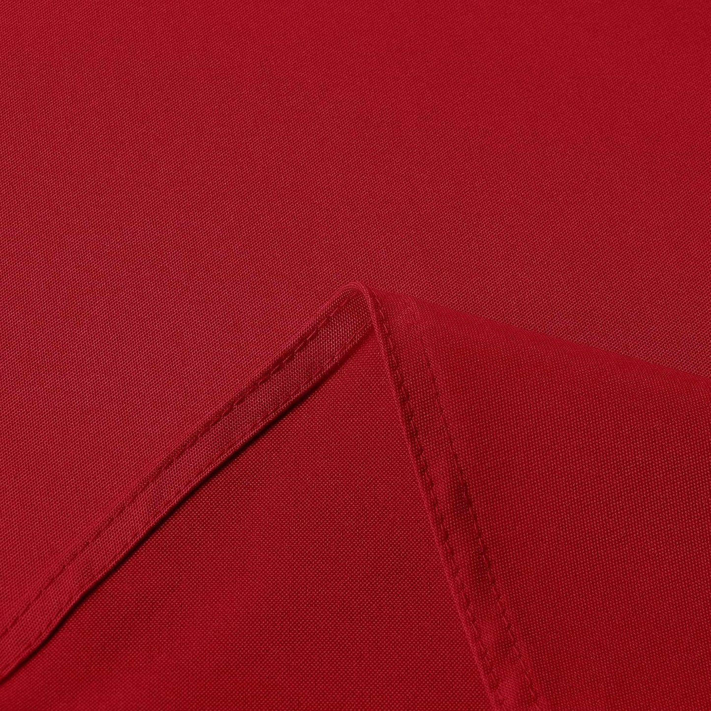 sancua Round Tablecloth - 90 Inch - Water Resistant Spill Proof Washable Polyester Table Cloth Decorative Fabric Table Cover for Dining Tables, Buffet Parties and Camping, Red