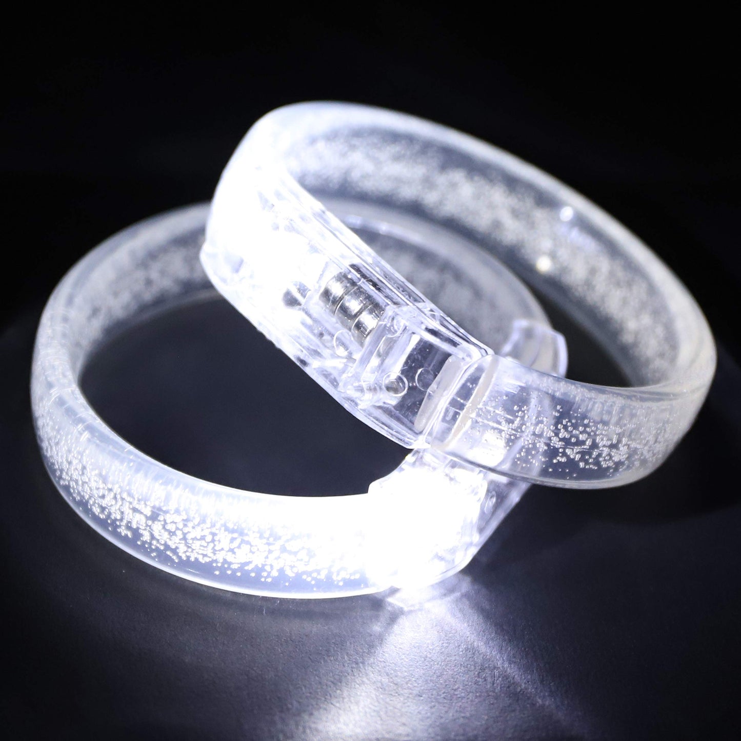 DAOKEY LED Light up Bracelets, White Glow Wristbands Party Favors Toys Supplies for Birthday