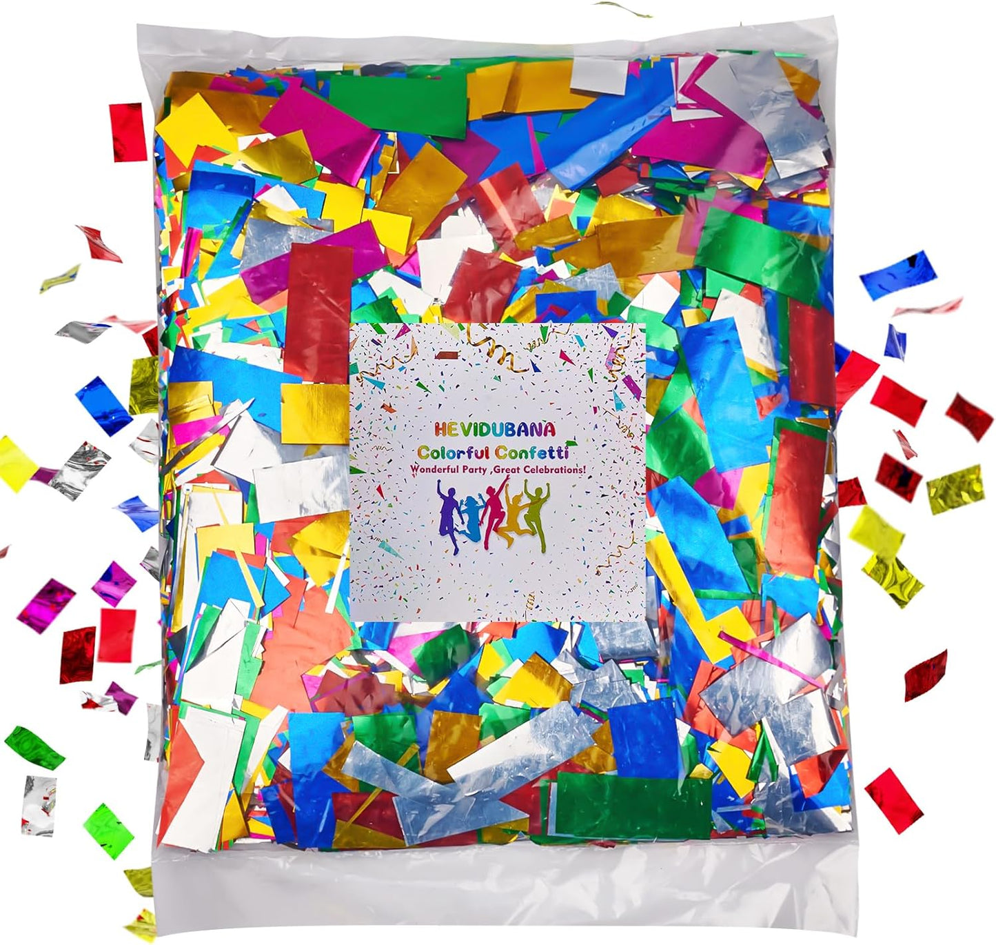 Metallic glitter Confetti Paper - Color Flame Retardant Foil Confetti Great for Birthday Parties,Concerts,Celebrations,Weddings,Confetti Party,Graduation Ceremonies & More (2.2)