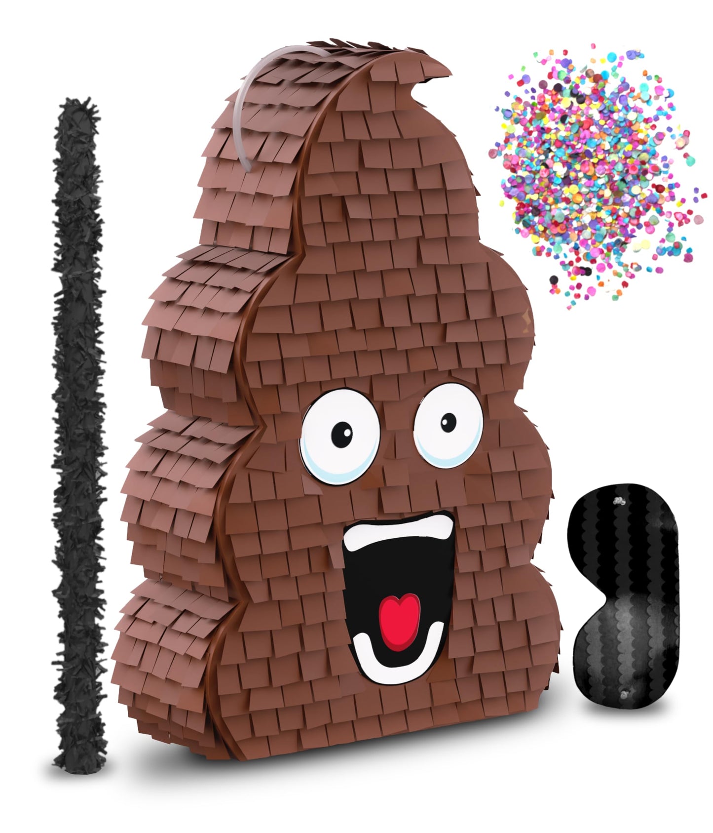 Jergrim Funny Poop Piñata 4-Piece Set perfect for Birthday Parties, Decorations, Emoticon Parties