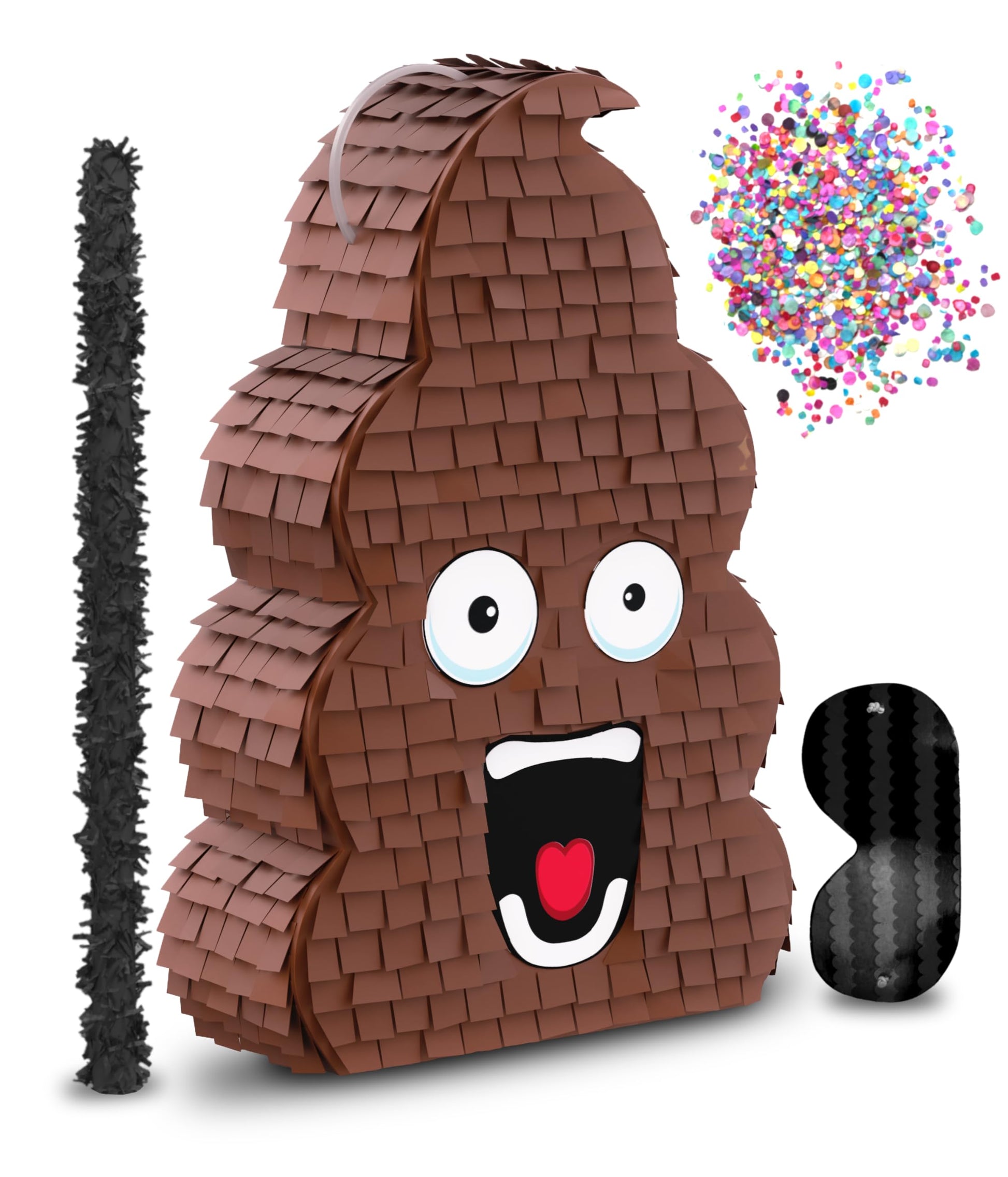 Jergrim Funny Poop Piñata 4-Piece Set perfect for Birthday Parties, Decorations, Emoticon Parties