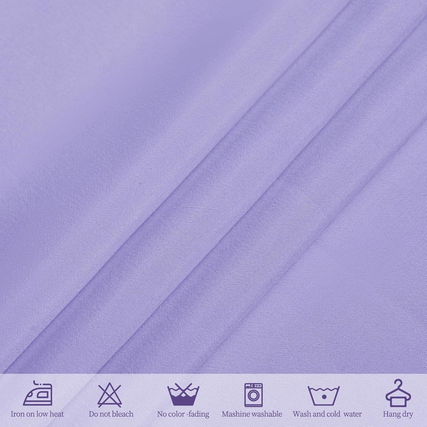 6 Pack Lavender Tablecloths for 8ft Rectangle Tables 60 x 126 Inch - Polyester Table Cover Stain and Wrinkle Resistant Washable Fabric Table Clothes for Wedding Party Banquet Reception Restaurant