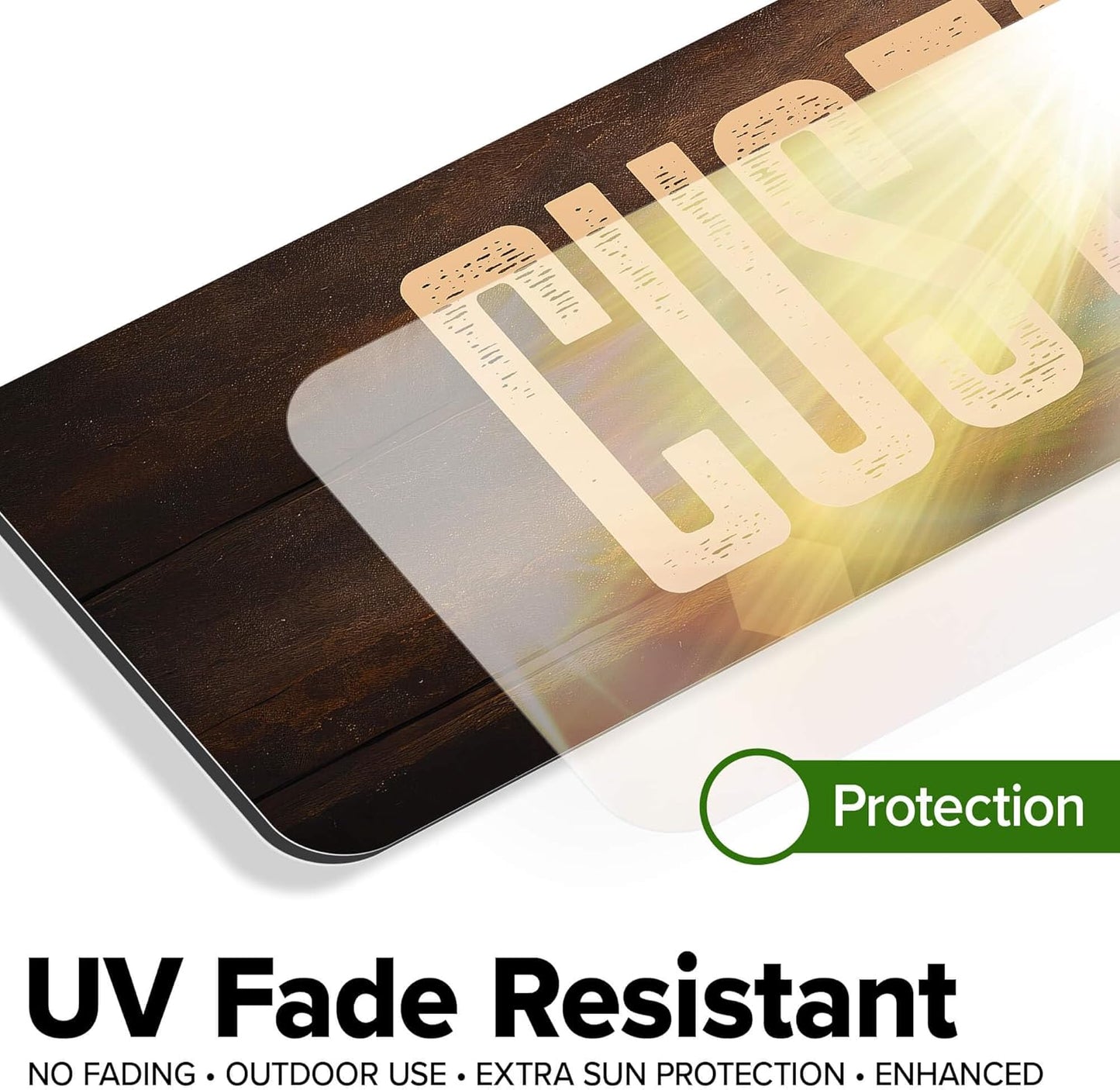 Custom Sign, Custom Street Sign, 11 Font Colors, 13 Font Styles, 4 Hole Options, 22 Sizes, 4x18 Inches, Rust Free DiBound, Fade Resistant, Made in USA by My Sign Center (Vintage Wood)