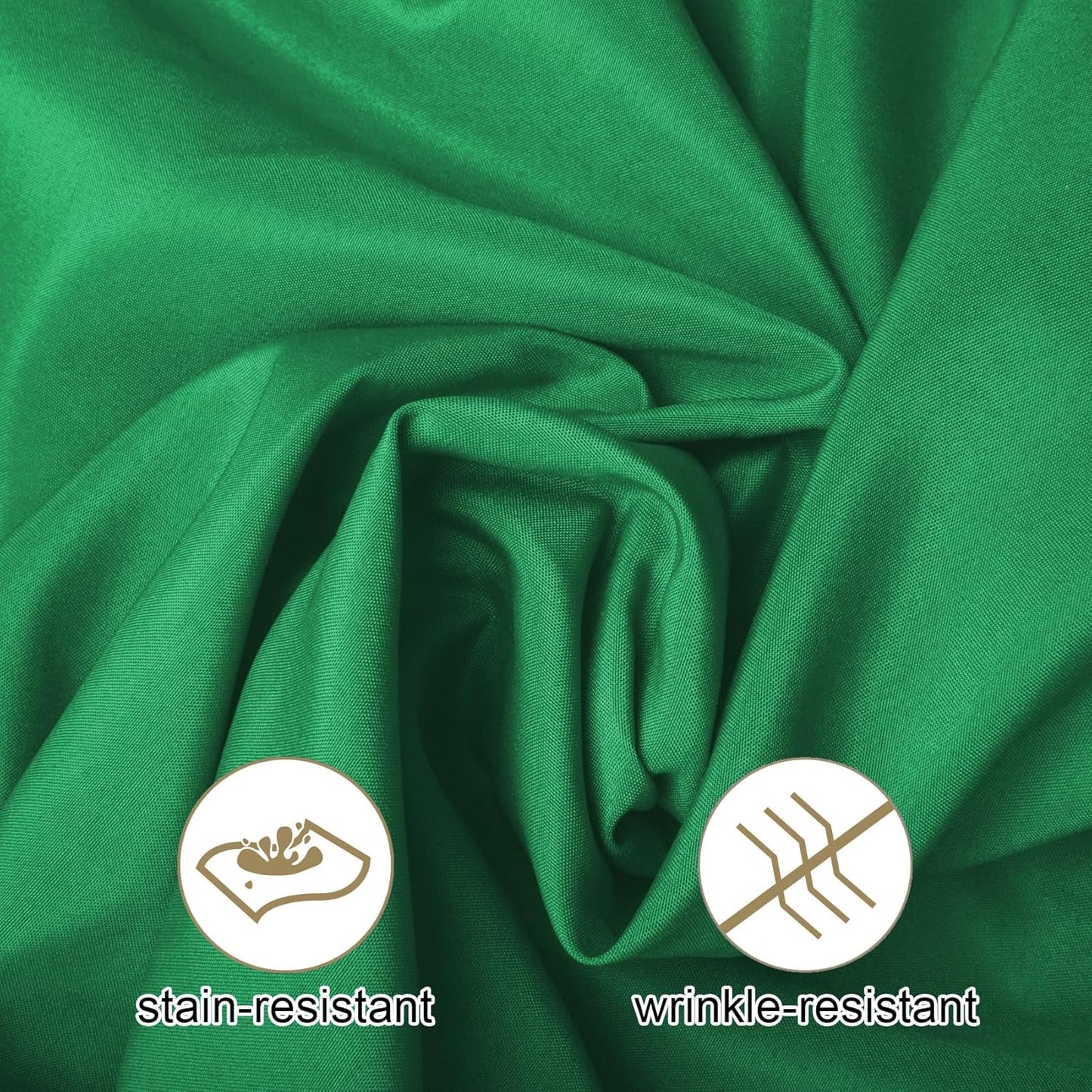 Ascoza 2pack 90 Inch Emerald Round Tablecloth in Washable Polyester Fabric for Wedding/Banquet/Restaurant/Parties