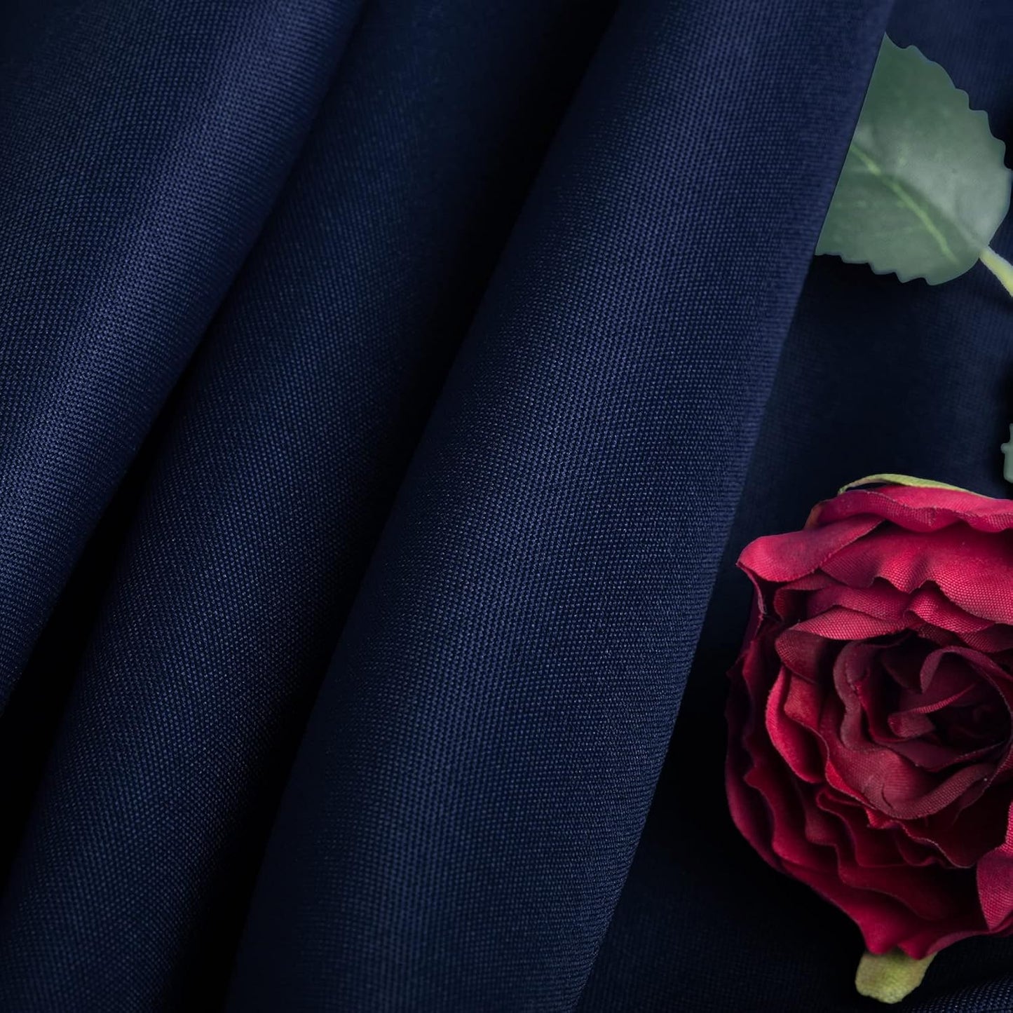 Ascoza 2pack 90x132 Inch Navy Rectangular Tablecloth 8 Feet Table Cloth in Polyester Fabric for Wedding/Banquet/Restaurant/Parties