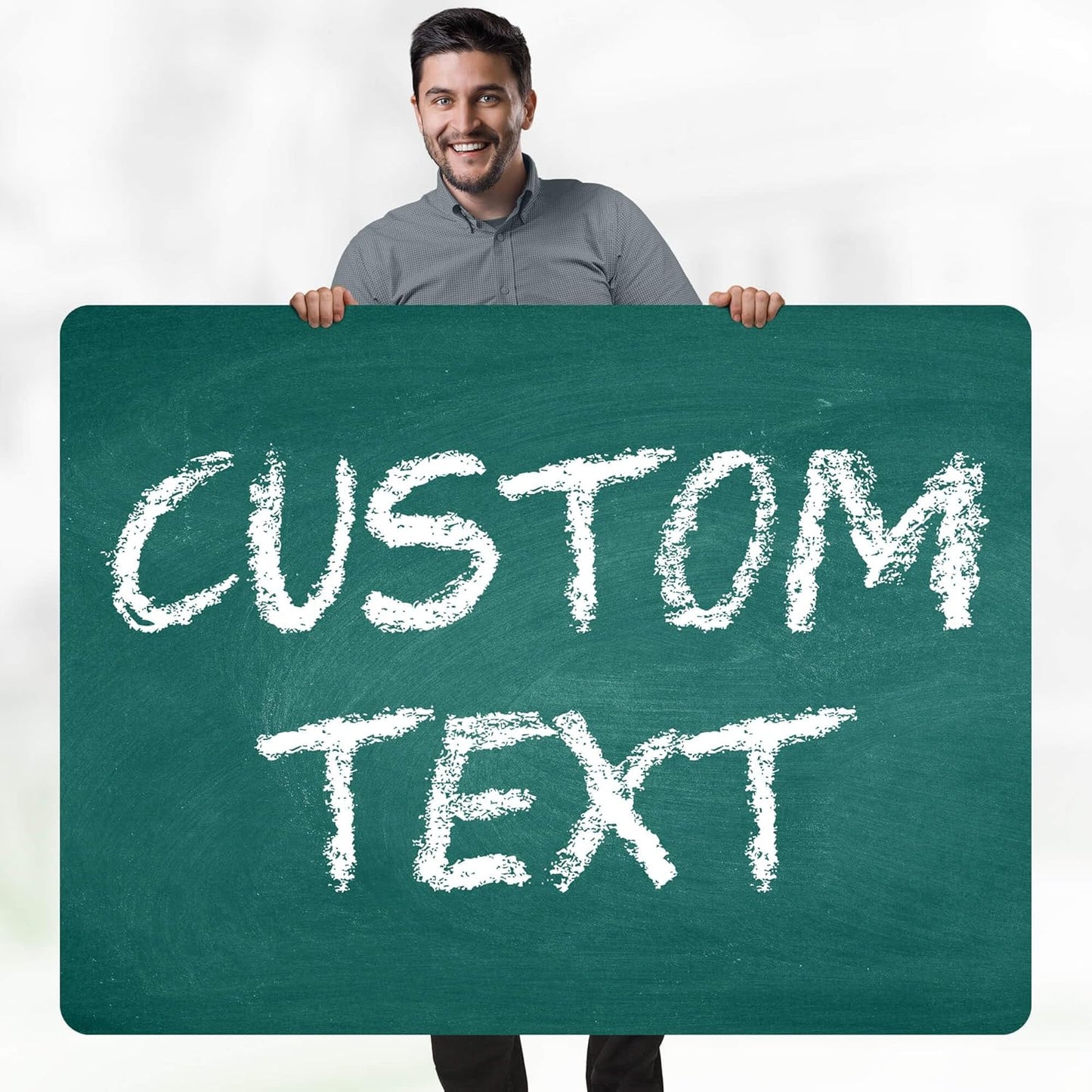 Custom Sign, Custom Street Sign, 11 Font Colors, 13 Font Styles, 4 Hole Options, 22 Sizes, 36x48 Inches, Rust Free DiBound, Fade Resistant, Made in USA by My Sign Center (Chalkboard Green)