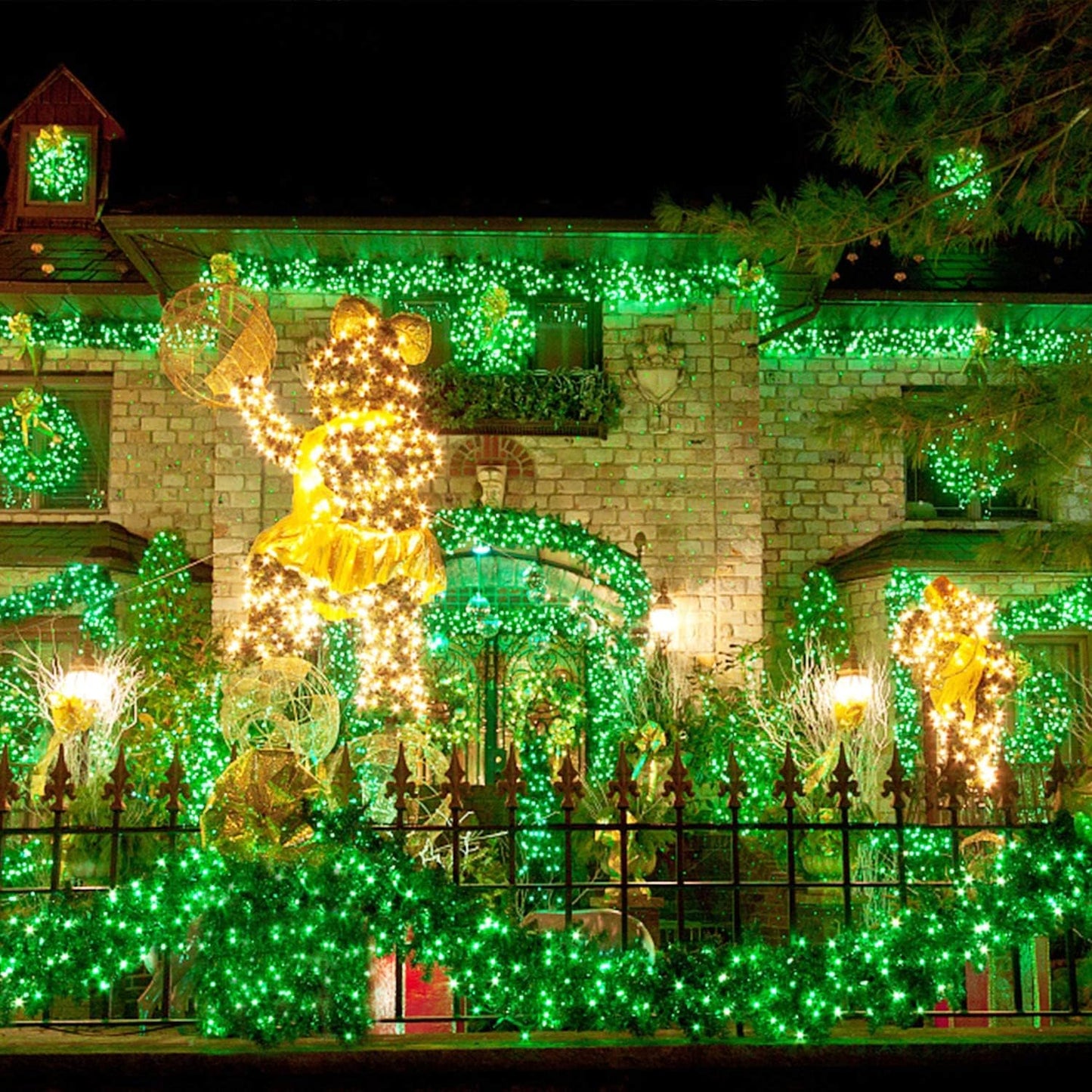 JMEXSUSS 250 LED Green Christmas String Lights Indoor, 91.5ft Connectable Green LED Light Outdoor Waterproof, 8 Modes Christmas Lights Plug in for ST Patricks Day Tree Decoration