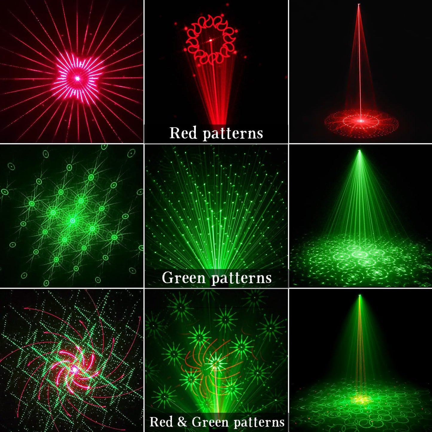 Mini Laser Light Patterns Projector, Party Lights Dj Disco Lights, Sound Activated with Remote Control for Car Parties Decorations, Gift for Adult (3.2 * 3 * 2.3 inchs)