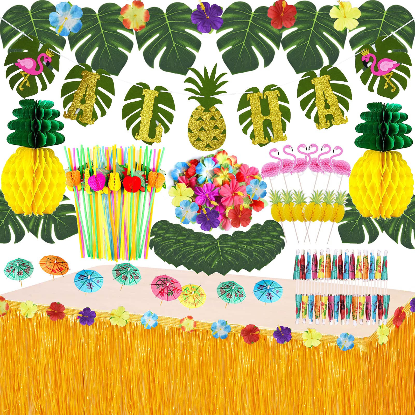 Tropical Luau Party Decoration Pack Hawaiian Beach Theme Party Favors