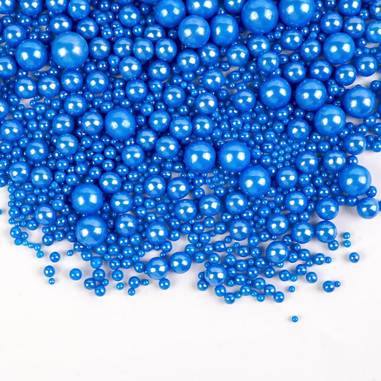Edible Blue Sugar Sprinkles, Edible Sprinkles for Cake Decorating, Cupcake Toppers, Cake Decorations, Cookie Decoration, Wedding Party Supplies, 180g/6.35oz