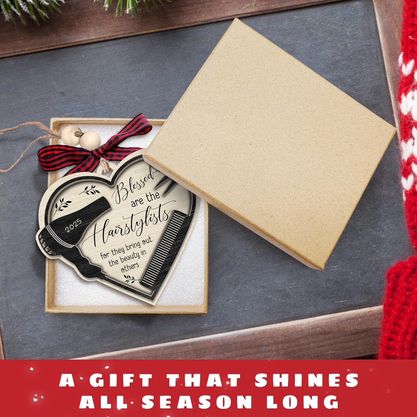 Pawzity Hairdresser Gifts for Women - Hairdresser Ornament, Hair Stylist, Barber, Cosmetology Keepsake - Gifts for Female, Hair Stylist - Wood Hanging Ornament 2025