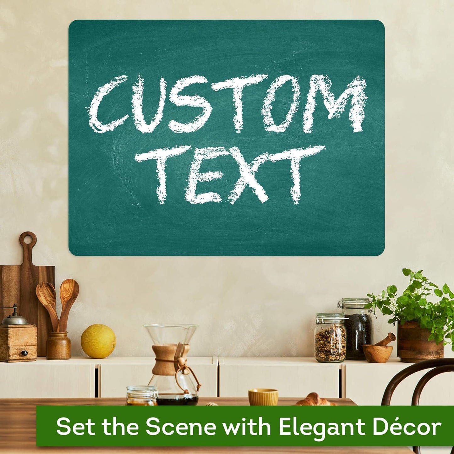 Custom Sign, Custom Street Sign, 11 Font Colors, 13 Font Styles, 4 Hole Options, 22 Sizes, 18x24 Inches, Rust Free DiBound, Fade Resistant, Made in USA by My Sign Center (Chalkboard Green)