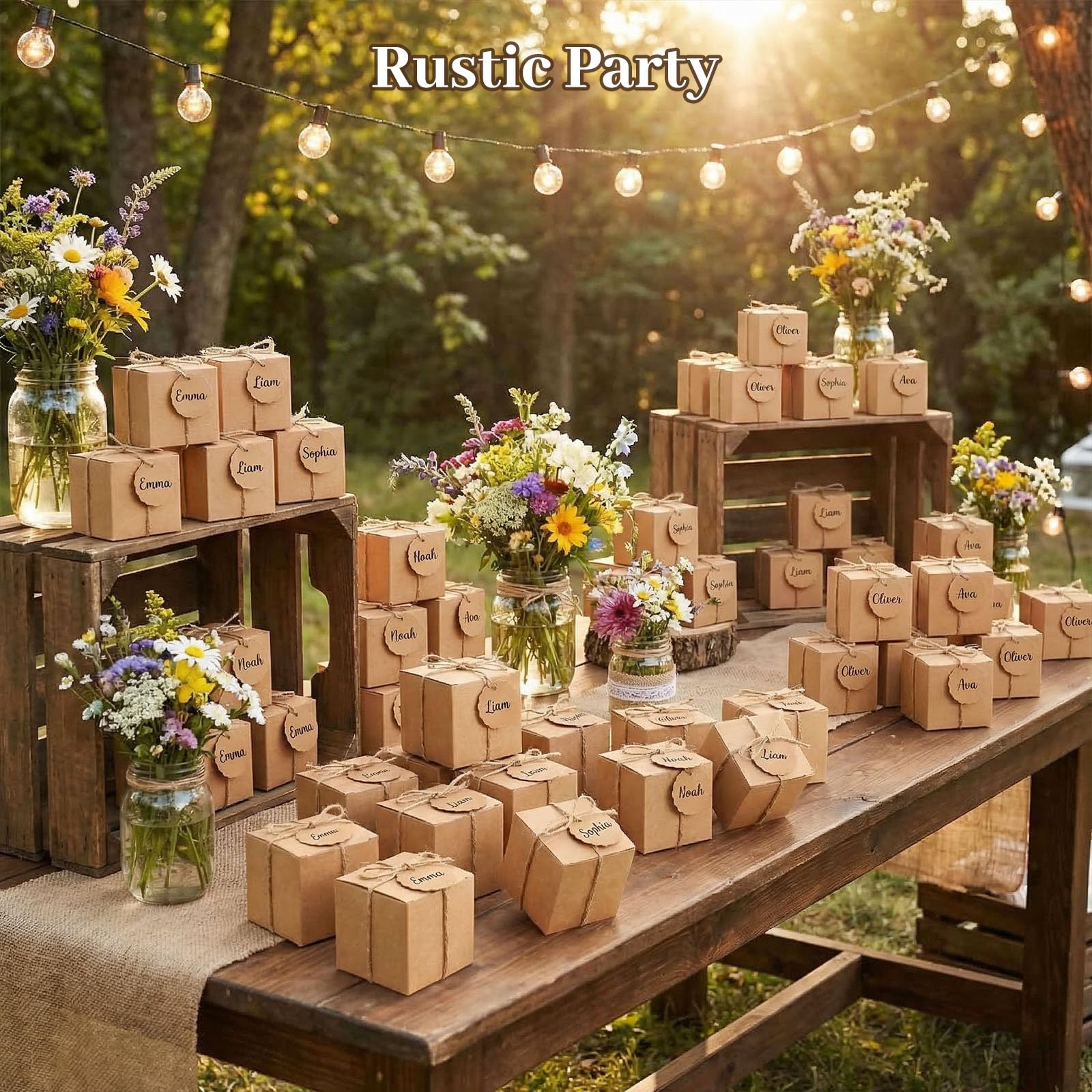 VGOODALL 50 PCS Small Gift Boxes, 2x2x2 Inch Mini Party Favor Boxes