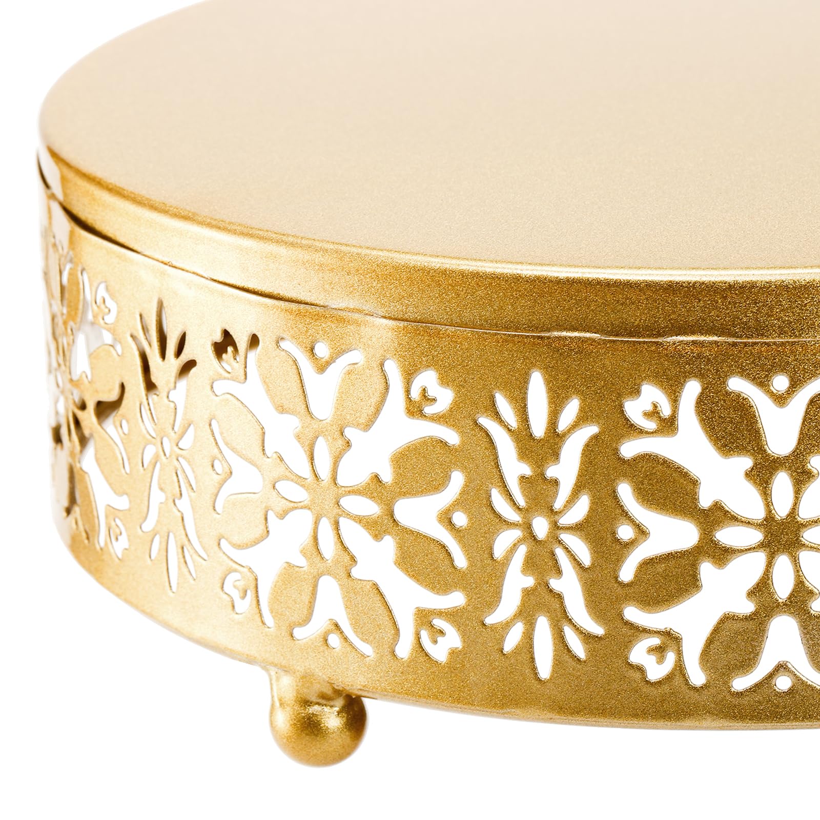 Coloch 3 Pieces Golden Cake Stand Set, 8/10/12 Inch Round Metal Dessert Display Stand Decorative