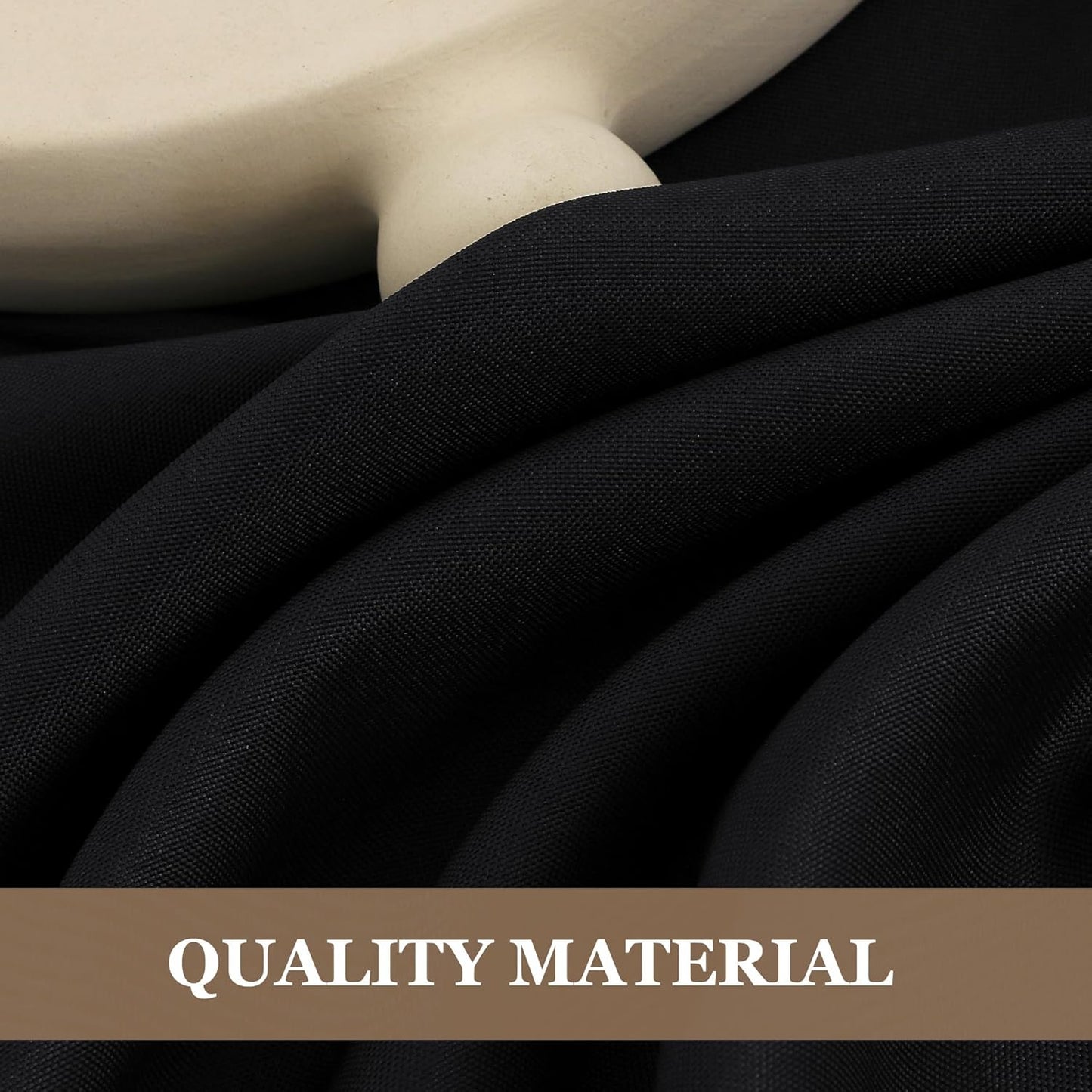Fitable 8 Pack Black Table Cloths 120 Inch Round - Stain Resistant and Washable Tableclothes, Polyester Fabric Table Covers for Wedding, Party, Banquet, Formal Events