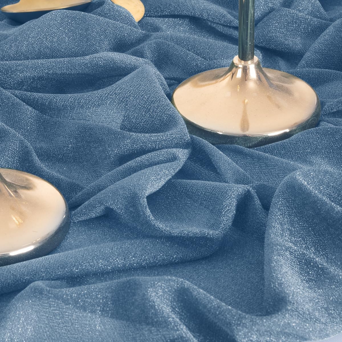 MLMW Wedding Arch Draping Fabric 2 Panels 29" x 20Ft Dusty Blue Sheer Wedding Arch Backdrop Drapes Outdoor Curtain for Ceremony Party Background Ceiling Decor