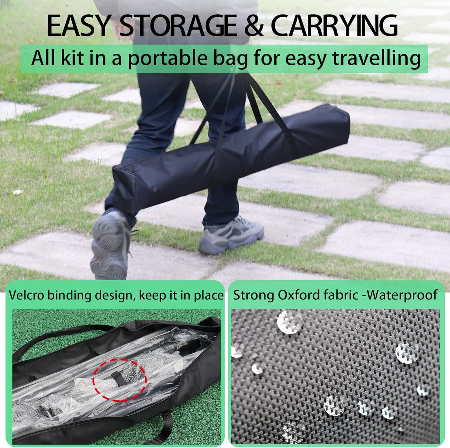 Photo Backdrop Banner Stand Kit, Heavy Duty 10 x 8 FT Adjustable Telescopic Tube Back Drop Display Stand, Step and Repeat Stand for Party Photography Trade Show Booth Background, with Clips