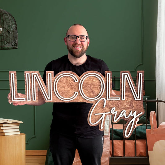 Baby Name Sign - Custom Wood Name Sign - Baby Name Signs for Nursery - Family Name Sign - Name Signs For Kids Room - Personalized Wood Nursery Decor - Wood Name Cutout