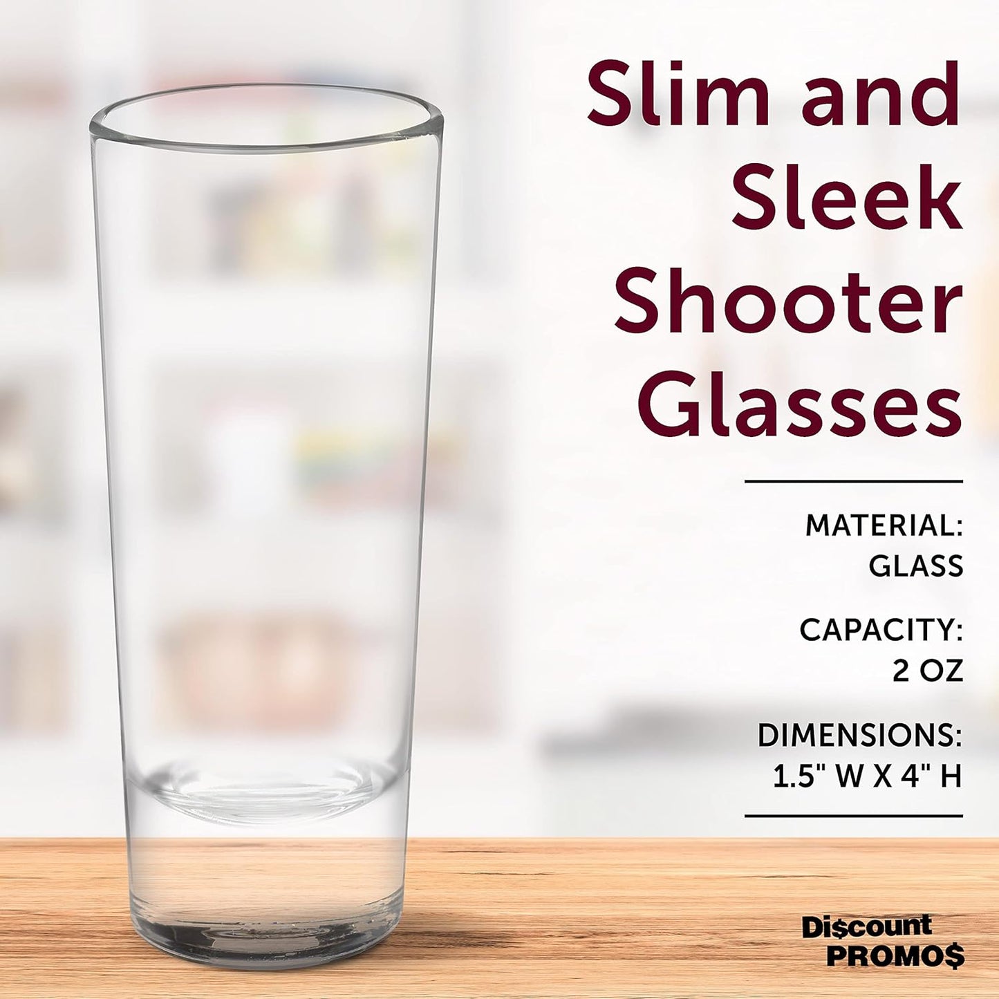 DISCOUNT PROMOS Cordial Shooter Shot Glasses 2 oz. Set of 10, Bulk Pack - Great for Birthdays, Parties, Indoor & Outdoor Events - Clear