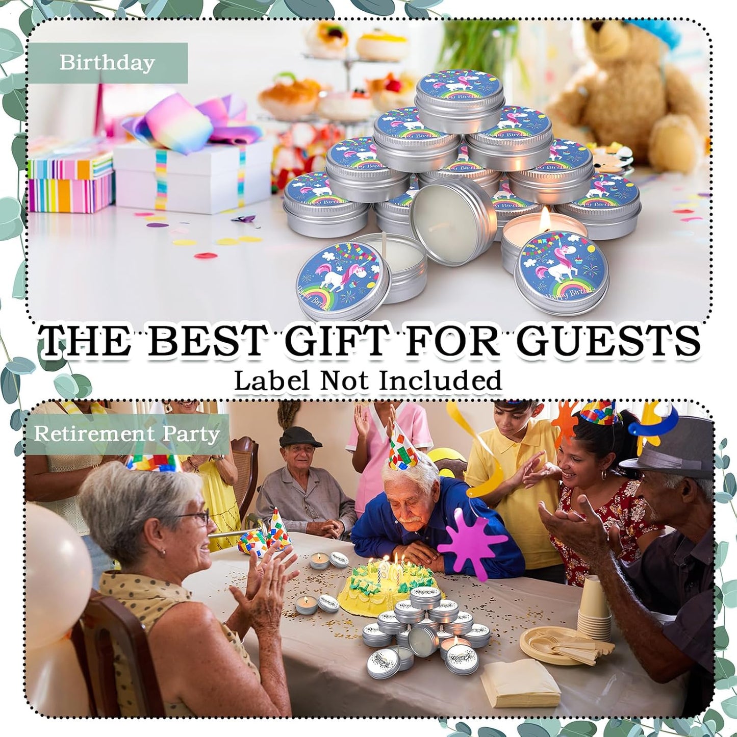 MTLEE 50 Pcs Wedding Scented Candles Gift Travel Tin Candle Aromatherapy Candle for Christmas Winter Baby Shower Favors Wedding Gifts(Romantic Flavor)